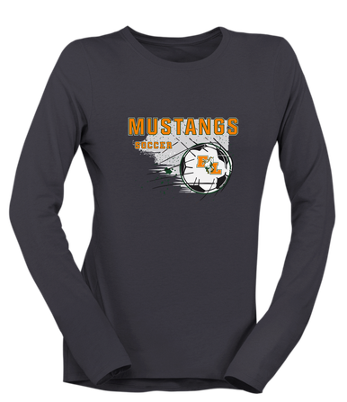 East Lincoln Mustangs Soccer #2 Women's Premium LS T-Shirt