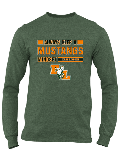 East Lincoln Mustangs Mindset Men's LS T-Shirt