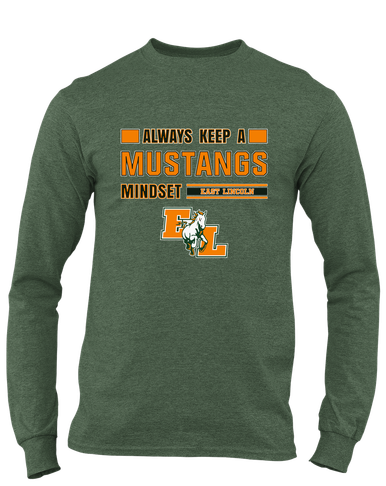 East Lincoln Mustangs Mindset Men's Premium LS T-Shirt