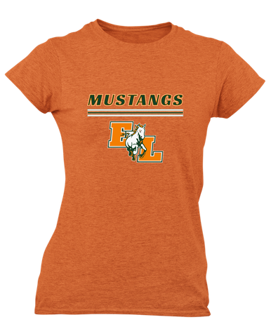 East Lincoln Mustangs Mascot #8 Women's SS T-Shirt