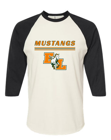 East Lincoln Mustangs Mascot #8 Men's Baseball T-Shirt