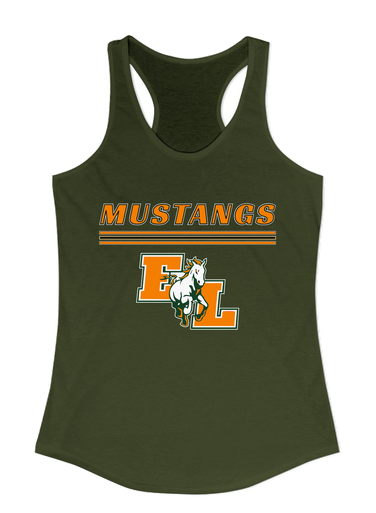 East Lincoln Mustangs Mascot #8 Women's Tank Top