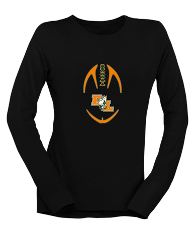 East Lincoln Mustangs Football #4 Women's LS T-Shirt