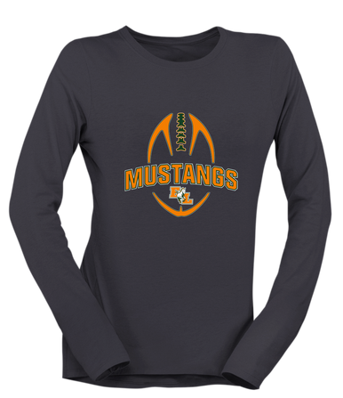 East Lincoln Mustangs Football #5 Women's Premium LS T-Shirt