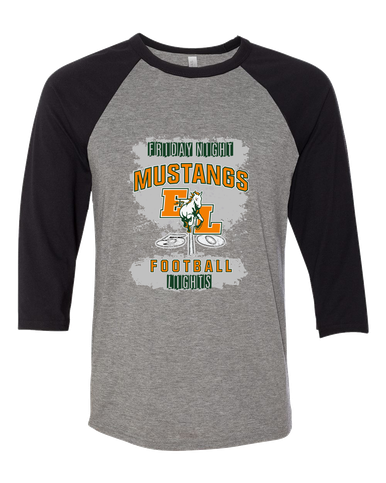 East Lincoln Mustangs Football #6 Women's Baseball T-Shirt