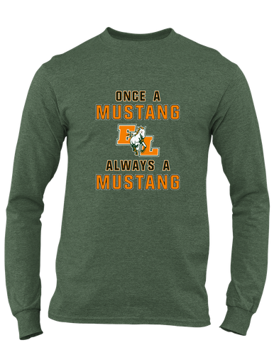 East Lincoln Mustangs Once A Men's LS T-Shirt