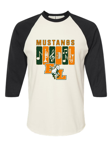 East Lincoln Mustangs Band # 2 Men's Baseball T-Shirt