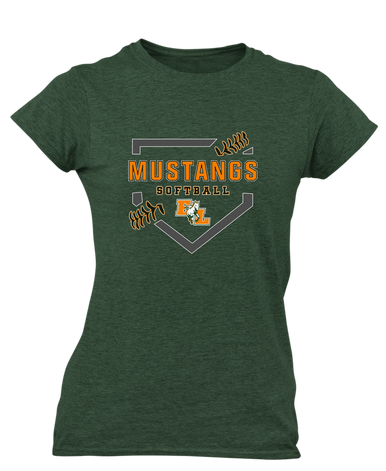 East Lincoln Mustangs Softball #2 Women's SS T-Shirt