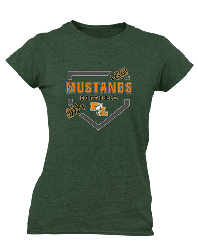 East Lincoln Mustangs Softball #2 Women's Premium SS T-Shirt
