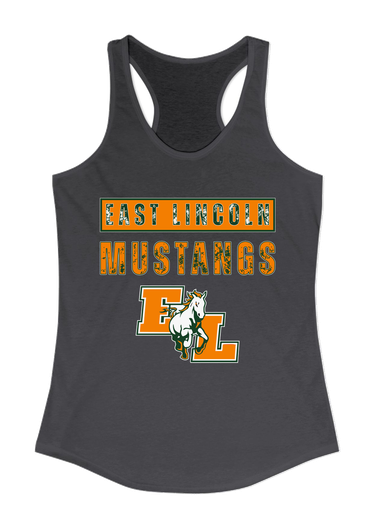 East Lincoln Mustangs Mascot #9 Women's Tank Top