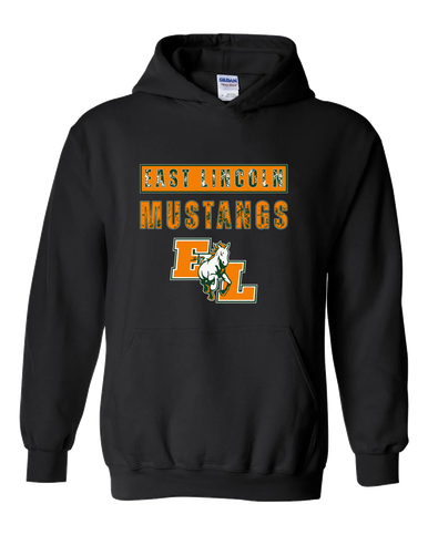 East Lincoln Mustangs Mascot #9 Men's Hoodie