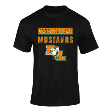 East Lincoln Mustangs Mascot #9 Men's SS T-Shirt
