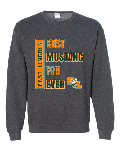 East Lincoln Mustangs Best Mustang Fan Men's Sweatshirt