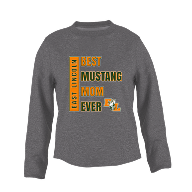East Lincoln Mustangs Best Mustang Mom Women's Sweatshirt