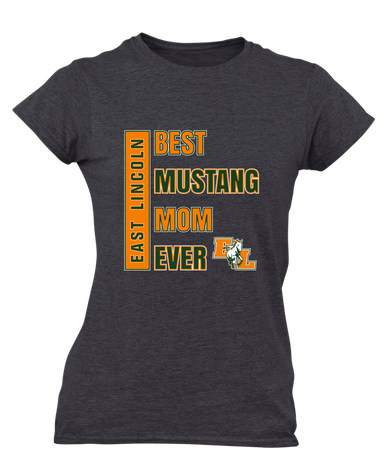 East Lincoln Mustangs Best Mustang Mom Women's Premium SS T-Shirt