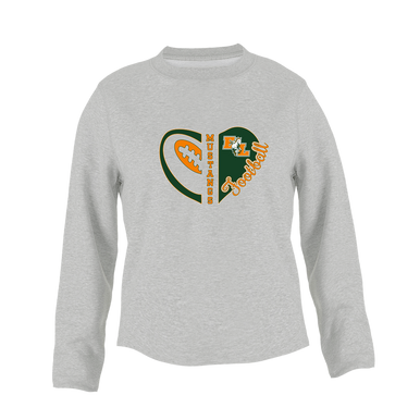 East Lincoln Mustangs Heart Football Women's Sweatshirt