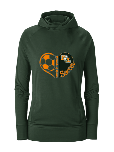 East Lincoln Mustangs Heart Soccer Women's Hoodie