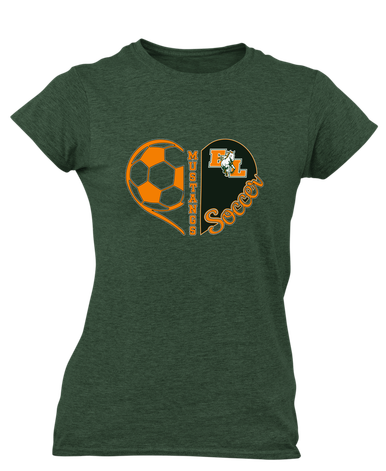 East Lincoln Mustangs Heart Soccer Women's Premium SS T-Shirt