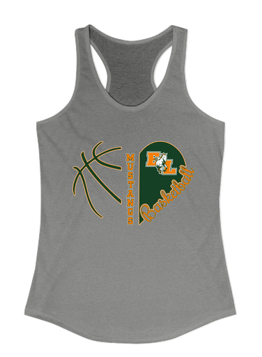 East Lincoln Mustangs Heart Basketball Women's Tank Top