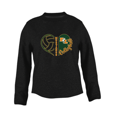 East Lincoln Mustangs Heart Volleyball Women's Sweatshirt