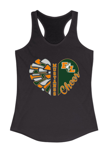 East Lincoln Mustangs Heart Cheer Women's Tank Top