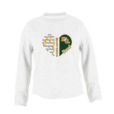 East Lincoln Mustangs Heart Band Women's Sweatshirt