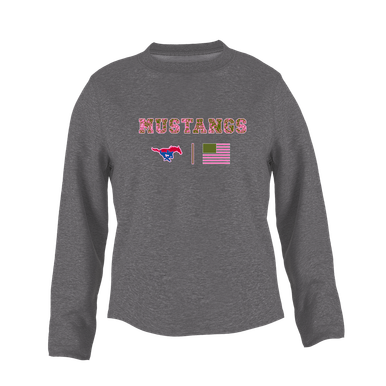 Parkland Mustangs Pink Camo Flag Women's Sweatshirt
