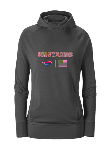 Parkland Mustangs Pink Camo Flag Women's Hoodie
