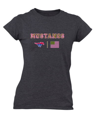 Parkland Mustangs Pink Camo Flag Women's SS T-Shirt