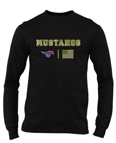 Parkland Mustangs Camo Flag Men's LS T-Shirt