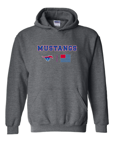 Parkland Mustangs Team Colors Flag Men's Hoodie