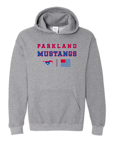 Parkland Mustangs Spirit Flag Men's Hoodie