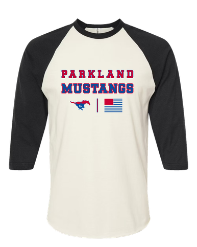 Parkland Mustangs Spirit Flag Women's Baseball T-Shirt