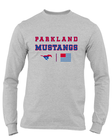 Parkland Mustangs Spirit Flag Men's Premium LS T-Shirt