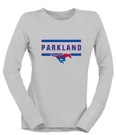 Parkland Mustangs Mascot #4 Women's LS T-Shirt