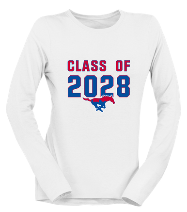 Parkland Mustangs Class of 2028 Women's LS T-Shirt