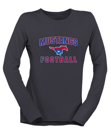 Parkland Mustangs Football #1 Women's Premium LS T-Shirt