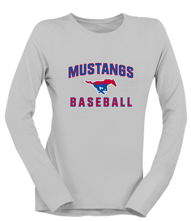 Parkland Mustangs Baseball #1 Women's LS T-Shirt