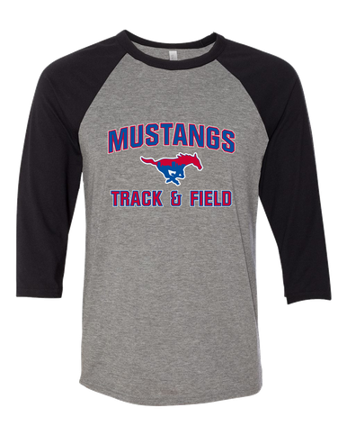 Parkland Mustangs Track & Field Women's Baseball T-Shirt