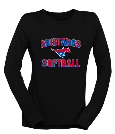 Parkland Mustangs Softball #1 Women's LS T-Shirt