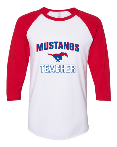 Parkland Mustangs Teacher Men's Baseball T-Shirt