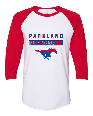 Parkland Mustangs Mascot #7 Women's Baseball T-Shirt