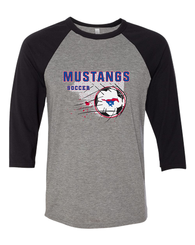 Parkland Mustangs Soccer #2 Women's Baseball T-Shirt