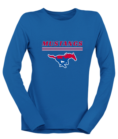 Parkland Mustangs Mascot #8 Women's LS T-Shirt