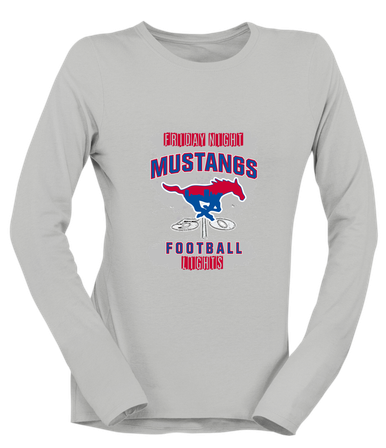 Parkland Mustangs Football #6 Women's Premium LS T-Shirt