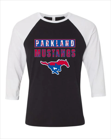 Parkland Mustangs Mascot #9 Men's Baseball T-Shirt