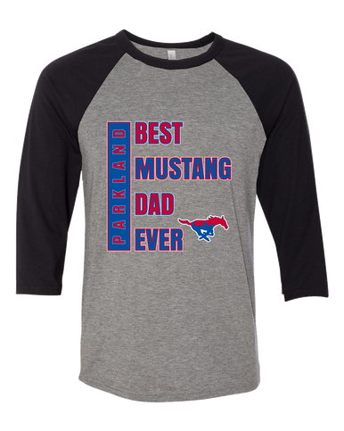 Parkland Mustangs Best Mustang Dad Men's Baseball T-Shirt