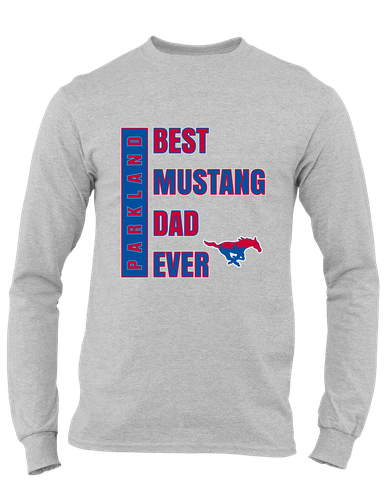 Parkland Mustangs Best Mustang Dad Men's LS T-Shirt