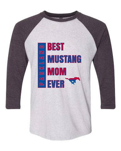 Parkland Mustangs Best Mustang Mom Women's Baseball T-Shirt