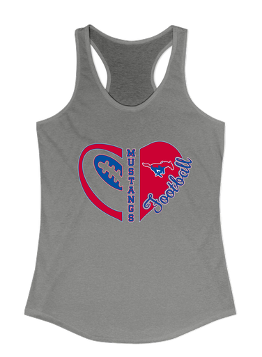Parkland Mustangs Heart Football Women's Tank Top